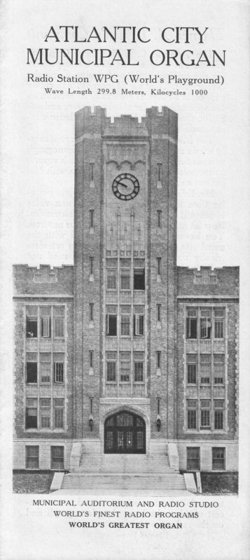 High School organ pamphlet, front cover