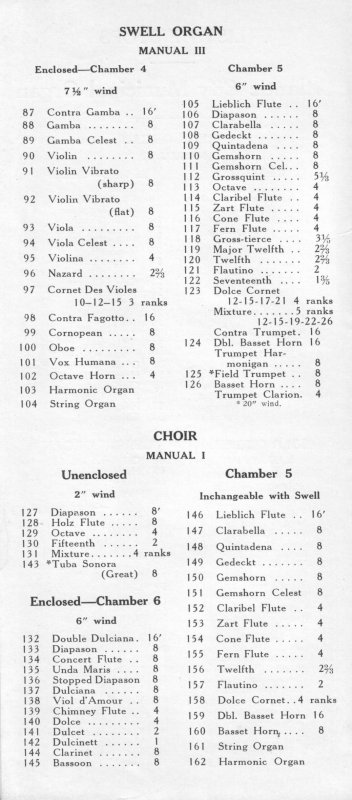 High School organ pamphlet, page 4