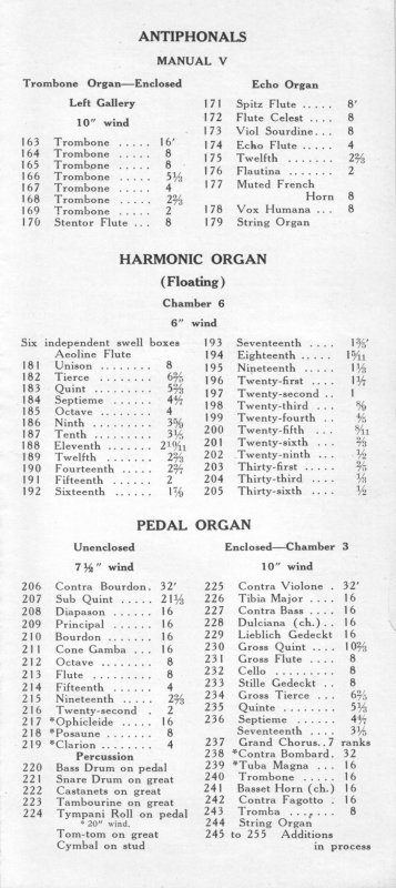High School organ pamphlet, page 5